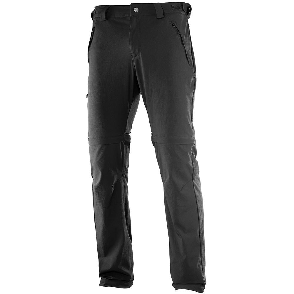 Salomon WAYFARER STRAIGHT ZIP M Pantalones Hombre - Negras - Colombia (63872-LBZT)